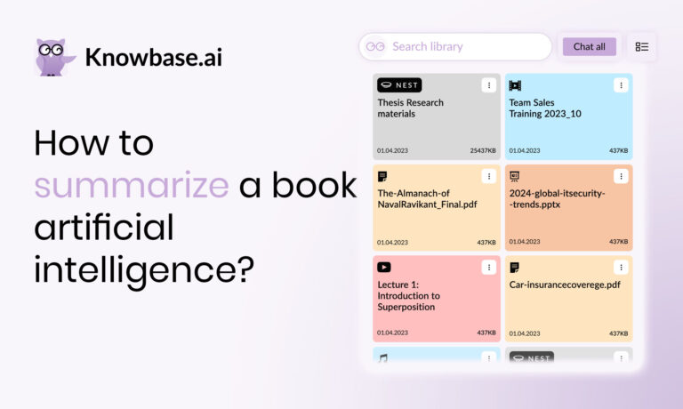 How to summarize a book with AI?
