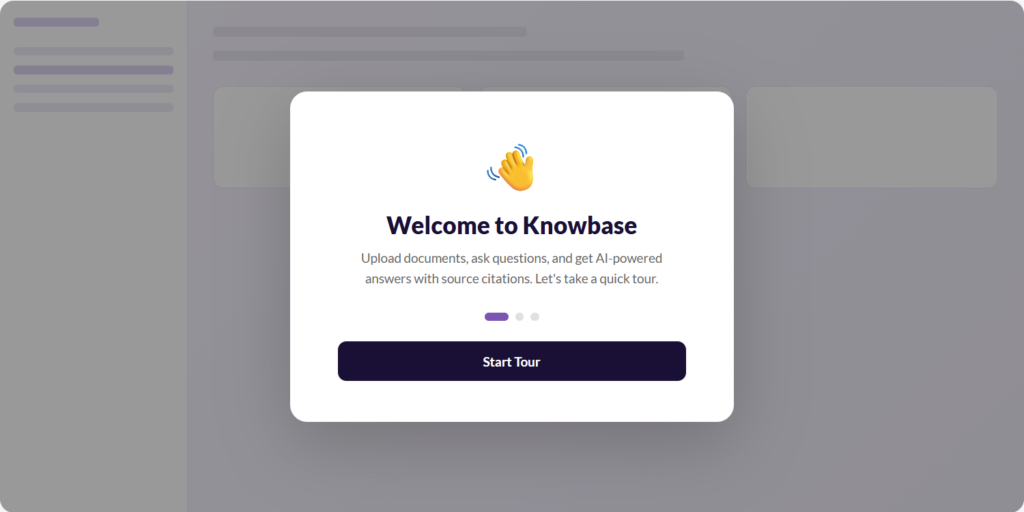 Onboarding Experience & Guided Tour